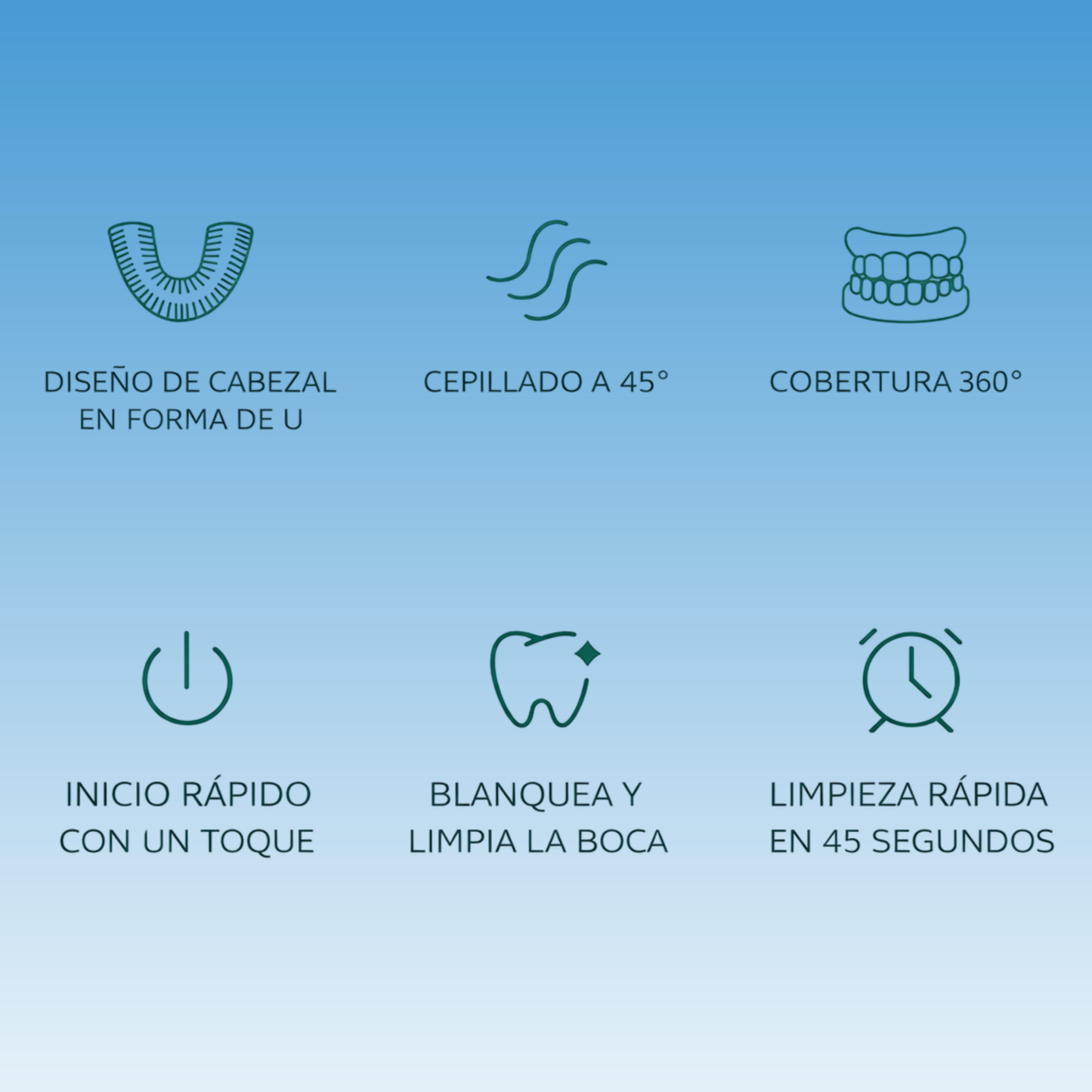 Cepillo automático en forma de U